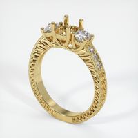18K Yellow Gold Antique Style Ring Setting Video