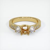 18K Yellow Gold Antique Style Ring Setting Image