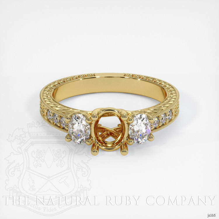 18K Yellow Gold Antique Style Ring Setting