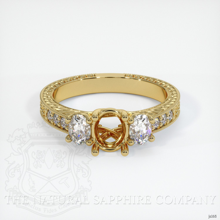 18K Yellow Gold Antique Style Ring Setting