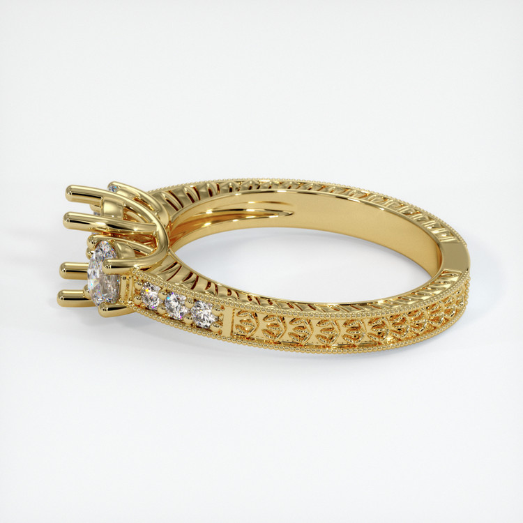 18K Yellow Gold Antique Style Ring Setting