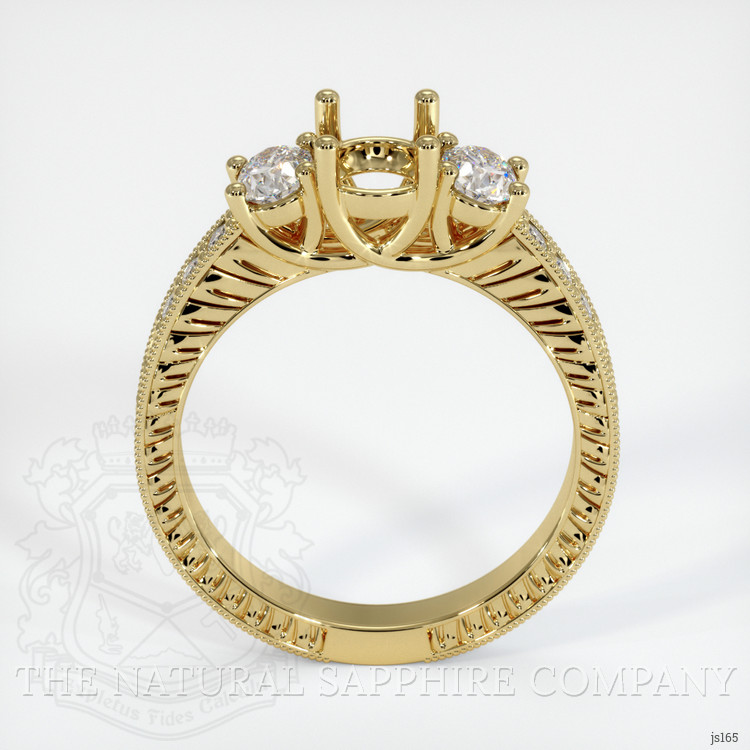18K Yellow Gold Antique Style Ring Setting