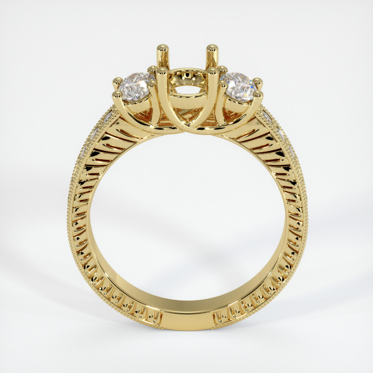 18K Yellow Gold Antique Style Ring Setting