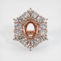 14K Rose Gold Halo Ring Setting Image