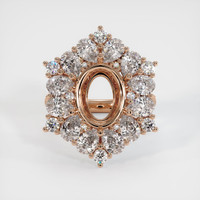 18K Rose Gold Halo Ring Setting Image