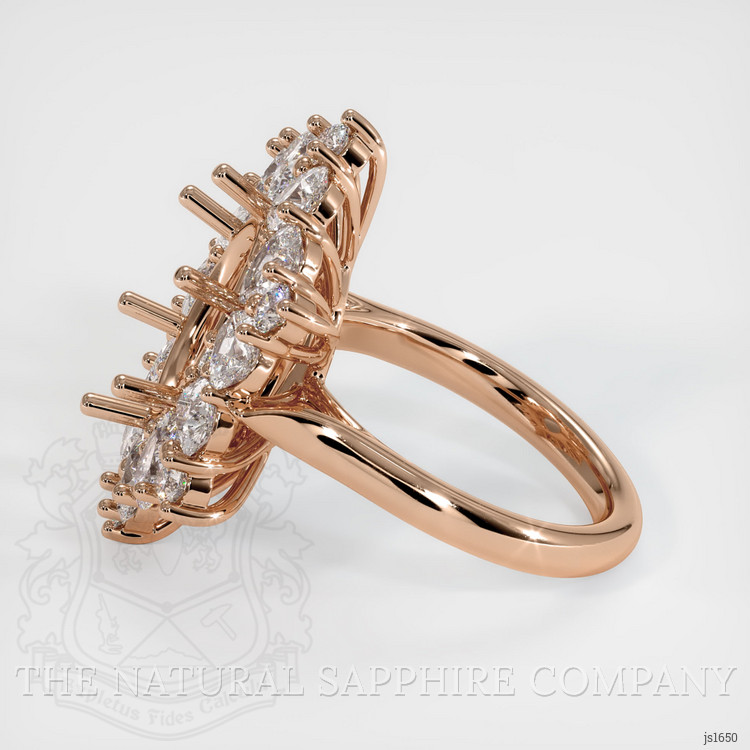 18K Rose Gold Halo Ring Setting