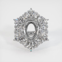 14K White Gold Halo Ring Setting Image