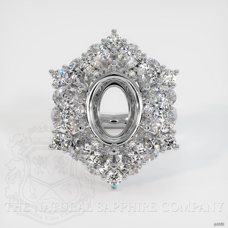 14K White Gold Halo Ring Setting