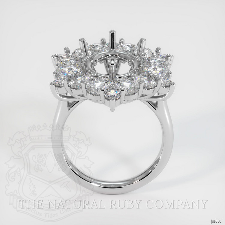 14K White Gold Halo Ring Setting