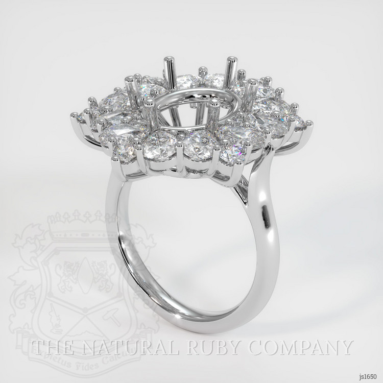 18K White Gold Halo Ring Setting