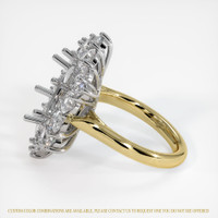 14K White & Yellow Halo Ring Setting Image