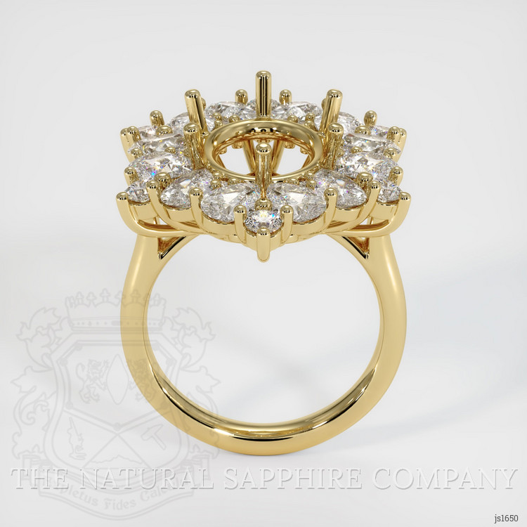 14K Yellow Gold Halo Ring Setting