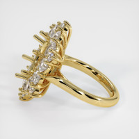 18K Yellow Gold Halo Ring Setting Image