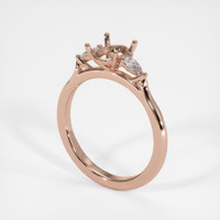 14K Rose Gold Three Stone Ring Setting Video
