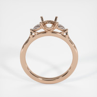 14K Rose Gold Three Stone Ring Setting Image