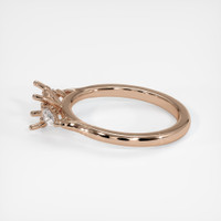 18K Rose Gold Three Stone Ring Setting Image