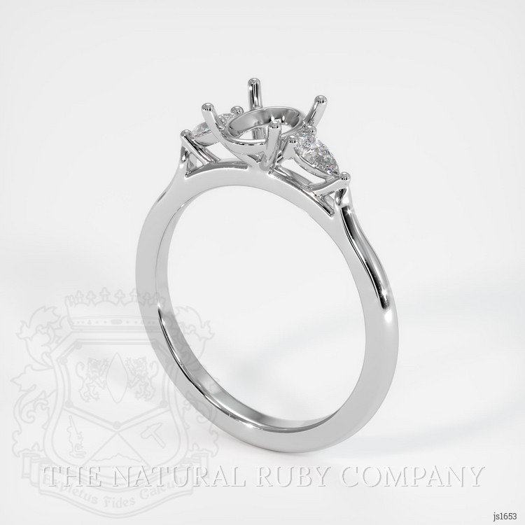 Silver Three Stone Ring Setting