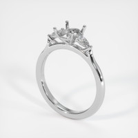 14K White Gold Three Stone Ring Setting Video