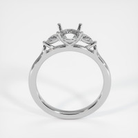 14K White Gold Three Stone Ring Setting Image