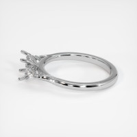 18K White Gold Three Stone Ring Setting Image