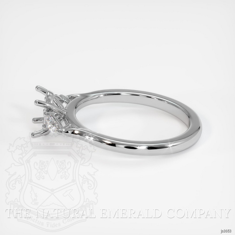 18K White Gold Three Stone Ring Setting