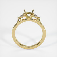 10K Yellow Gold Three Stone Ring Setting Image