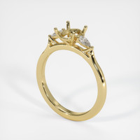 18K Yellow Gold Three Stone Ring Setting Video
