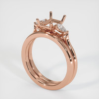 14K Rose Gold Three Stone Ring Setting Video