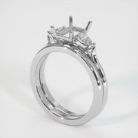 14K White Gold Three Stone Ring Setting Video