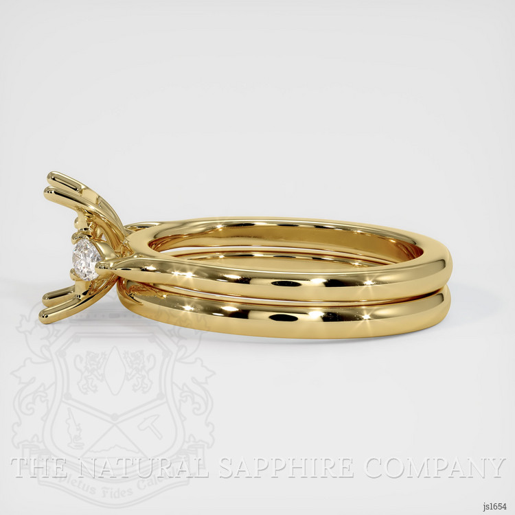 10K Yellow Gold Three Stone Ring Setting