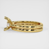 18K Yellow Gold Three Stone Ring Setting Image