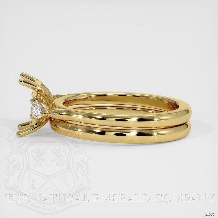 18K Yellow Gold Three Stone Ring Setting