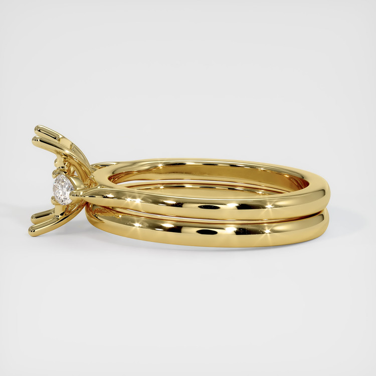 18K Yellow Gold Three Stone Ring Setting