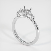 14K White Gold Three Stone Ring Setting Video