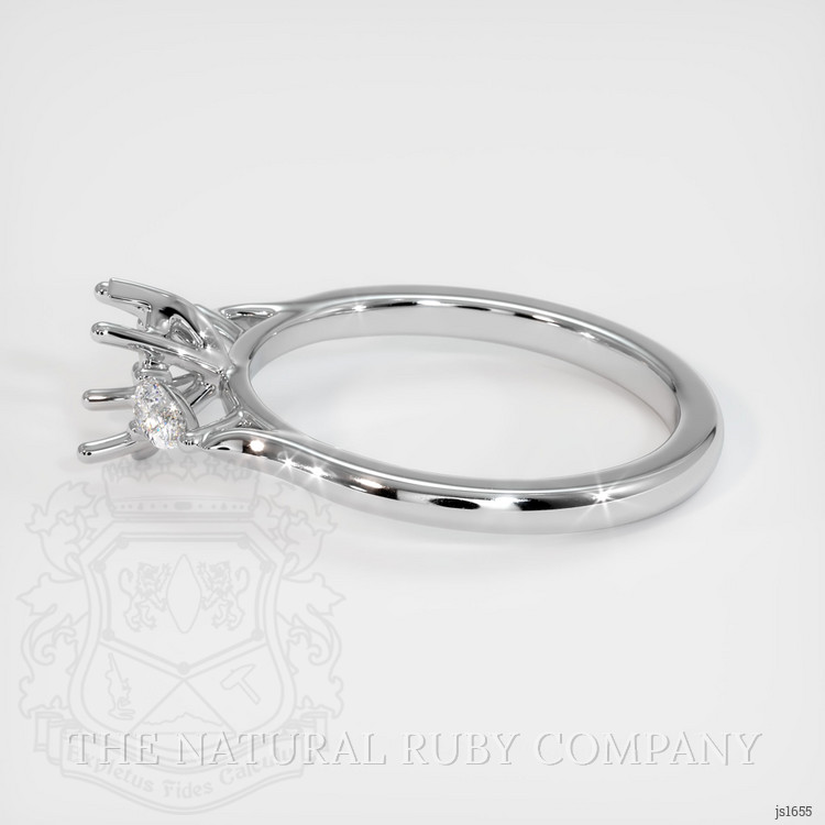 18K White Gold Three Stone Ring Setting