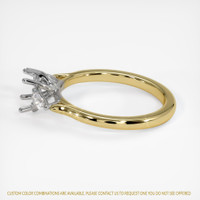 14K White & Yellow Three Stone Ring Setting Image