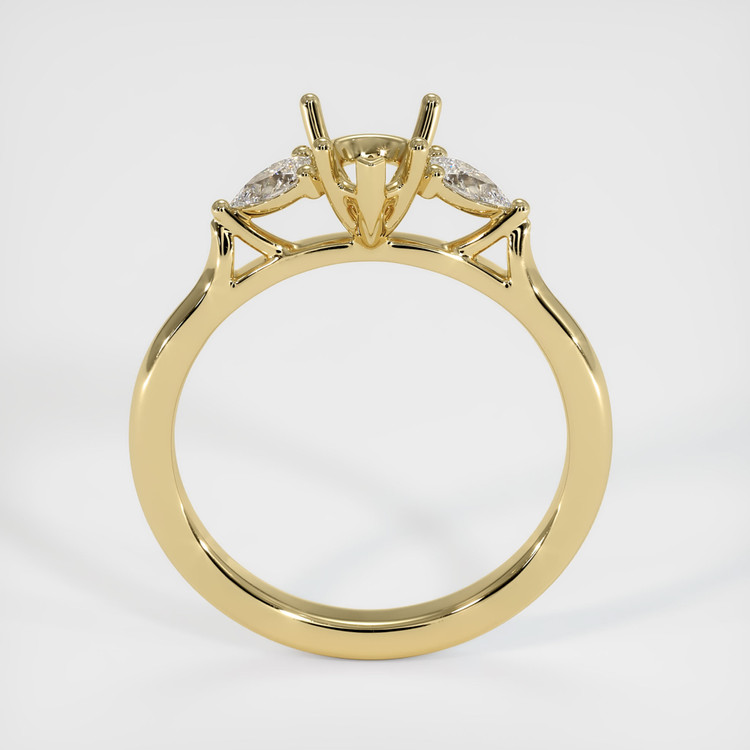 10K Yellow Gold Three Stone Ring Setting
