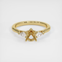 14K Yellow Gold Three Stone Ring Setting Image