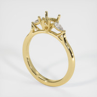 18K Yellow Gold Three Stone Ring Setting Video