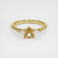 18K Yellow Gold Three Stone Ring Setting Image