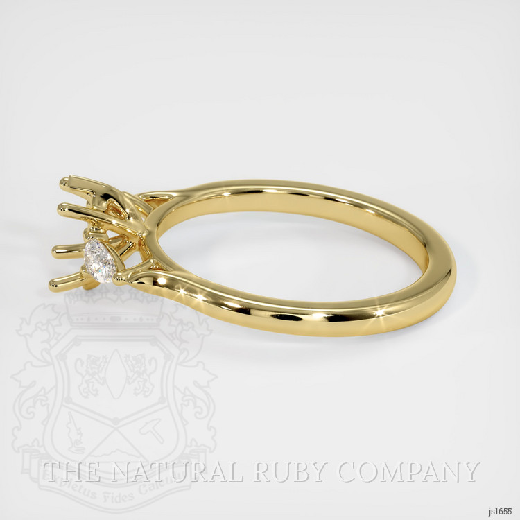18K Yellow Gold Three Stone Ring Setting