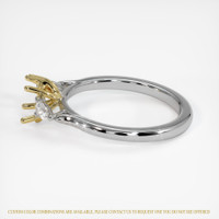 14K Yellow & White Three Stone Ring Setting Image