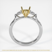 14K Yellow & White Three Stone Ring Setting Image