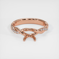 14K Rose Gold Pave Ring Setting Image