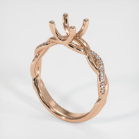 18K Rose Gold Pave Ring Setting Video