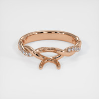 18K Rose Gold Pave Ring Setting Image