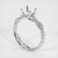 14K White Gold Pave Ring Setting Video