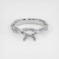 14K White Gold Pave Ring Setting Image