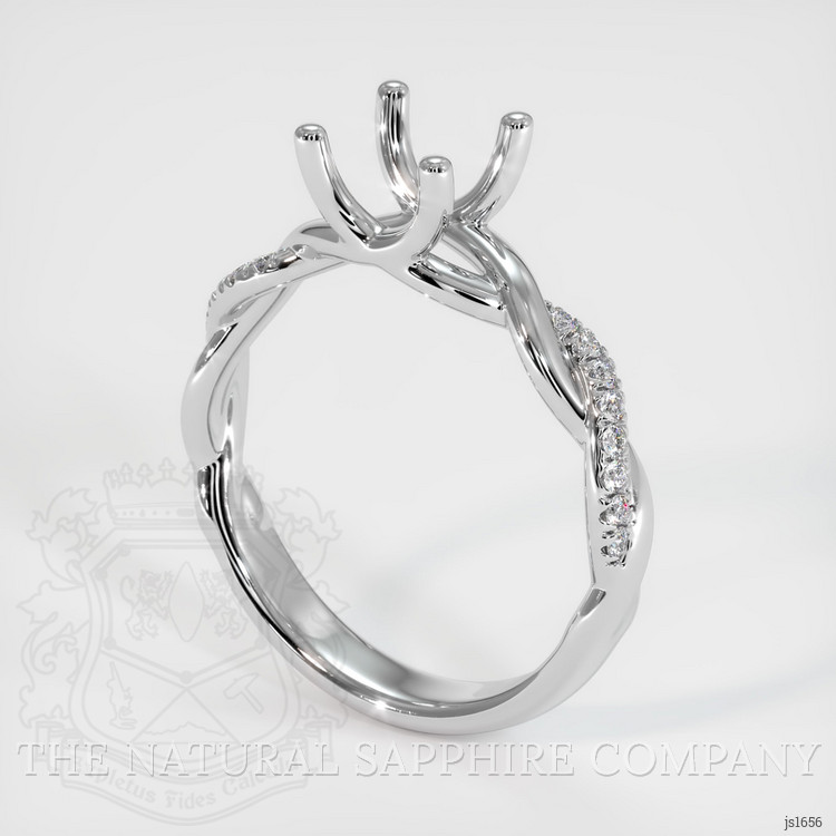 18K White Gold Pave Ring Setting