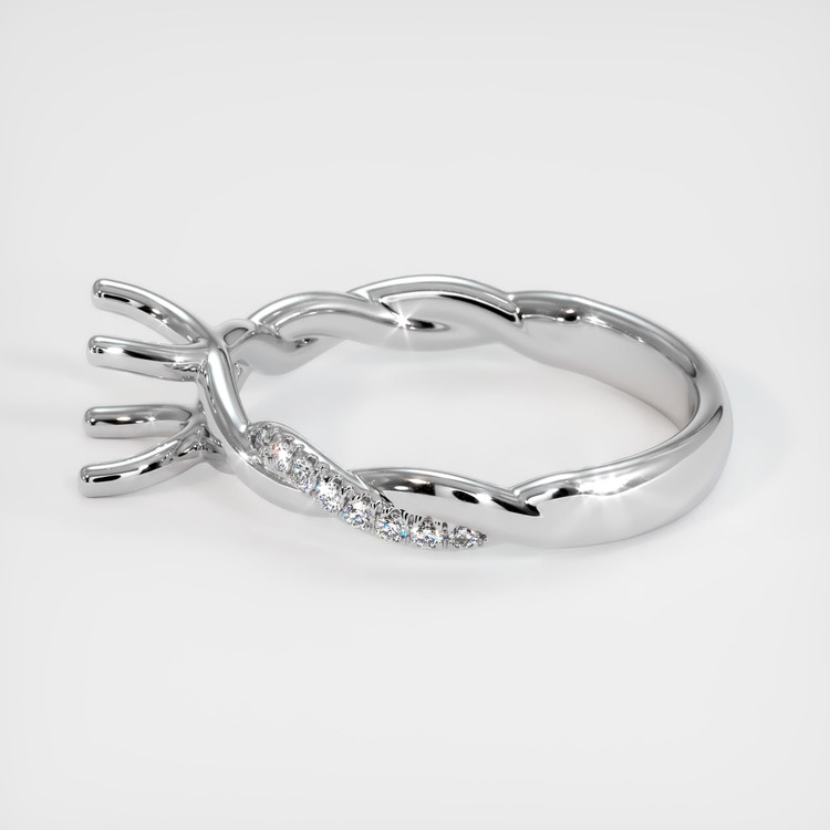 18K White Gold Pave Ring Setting